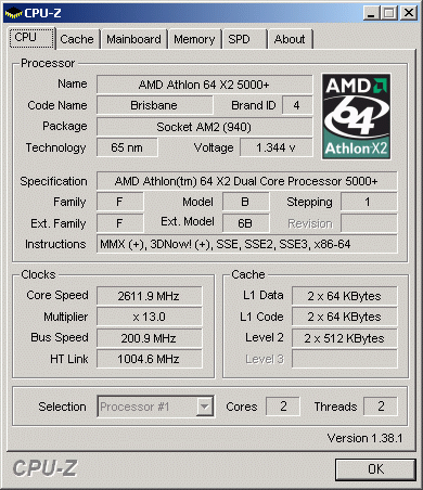 AMD 65nm有何优势？A64 X2 5000+测试