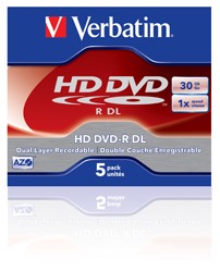 还是1倍速 威宝推出双层HD DVD刻录盘