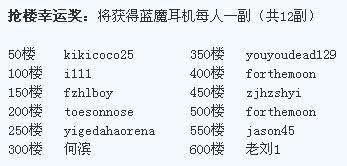 公平公正!蓝魔新V3专题获奖名单更正