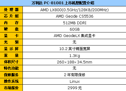 PK易PC!万利达10英寸2999笔记本到货