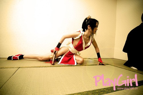<em>美女刘迪</em>不知火舞性感cosplay