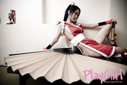 <em>美女刘迪</em>不知火舞性感cosplay