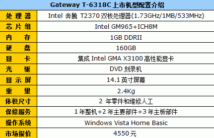 ʯ���ɫ�ܶ���&nbsp;Gateway&nbsp;T6318��4550