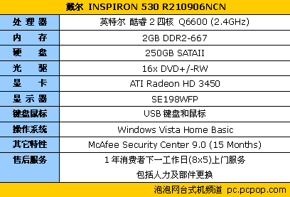 四核独显创新低 戴尔530整机仅售5390