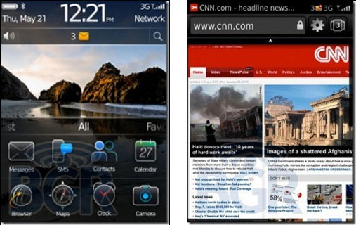 BlackBerry OS 6.0用户界面截图泄露 