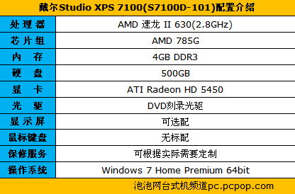 Studio XPS 7100售5199 