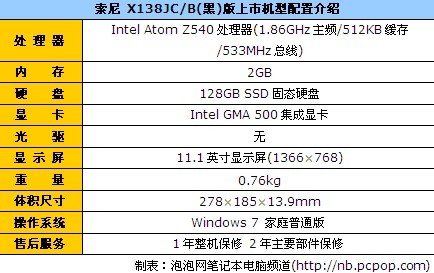 索尼X138JC/B(黑) 