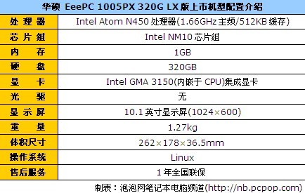 华硕EeePC 1005PX 