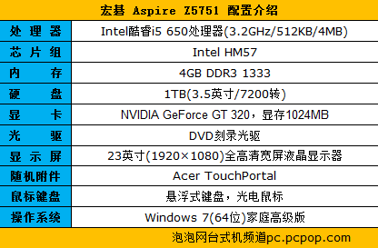 Acer Z5751售价7150元 