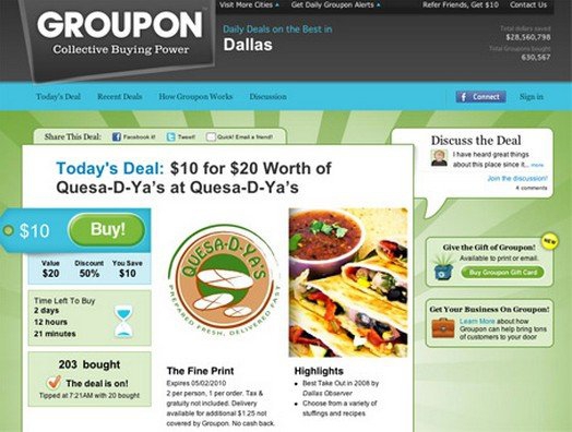 传谷歌即将收购团购网站鼻祖Groupon 