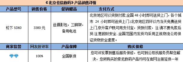 全高清闪存式DV 松下SD60仅售3380元 