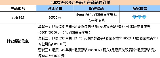 高感与连拍之王！尼康D3s套餐促销中 