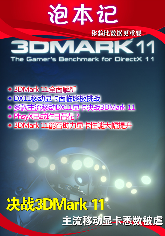 决战3DMark 11:主流移动显卡悉数被虐 