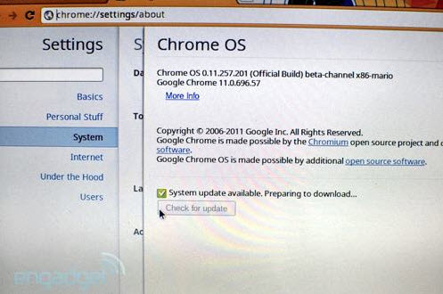 谷歌Chrome OS Beta版升级更新浏览器 