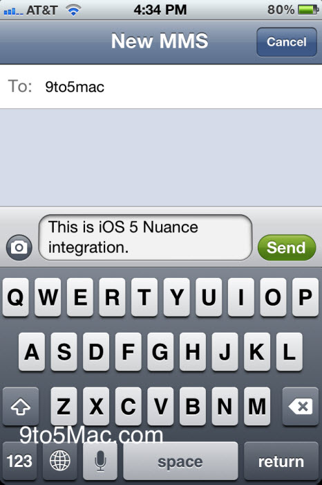 苹果iOS5内置Nuance语音输入功能[图] 