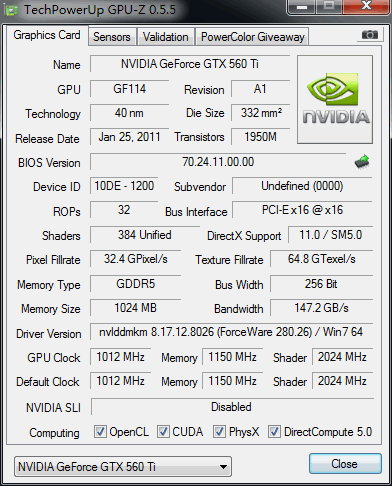 默认1GHz干掉570！威航GTX 560Ti评测 