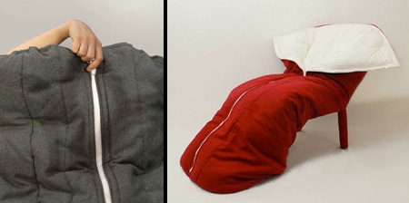 创意家居：带睡袋的椅子！舒适又温暖 