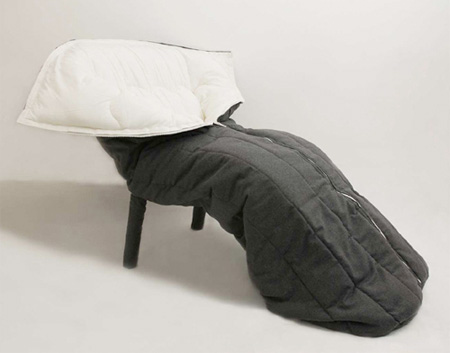 创意家居：带睡袋的椅子！舒适又温暖 