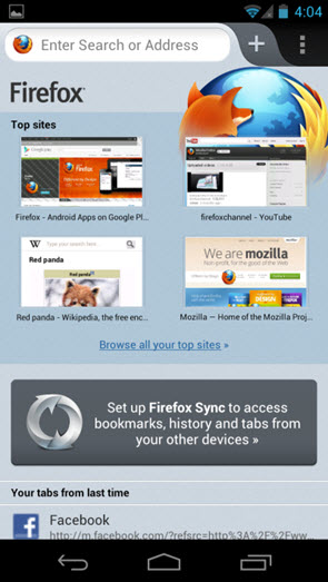 Mozilla发布Firefox for Android升级 