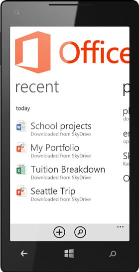 WP8版Office 2013界面曝光支持云同步 