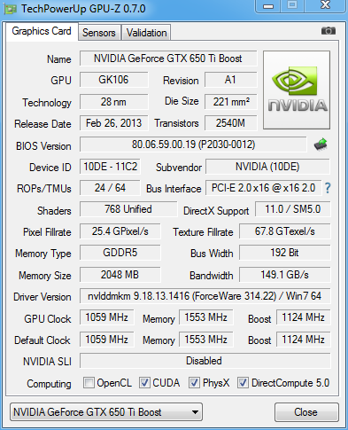 重挫HD7850！测GTX650Ti Boost增强版 