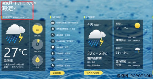 谁是你的菜？Win8天气全屏应用好推荐 