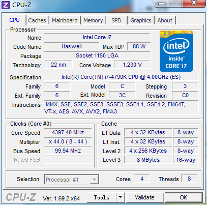 默认4GHz超频恶魔 Core i7-4790K测试 