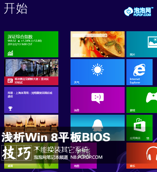 不能换装其他系统 浅析Win 8平板BIOS 