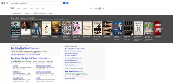 仅英文版 Bing畅销书滚动条帮你找读物 