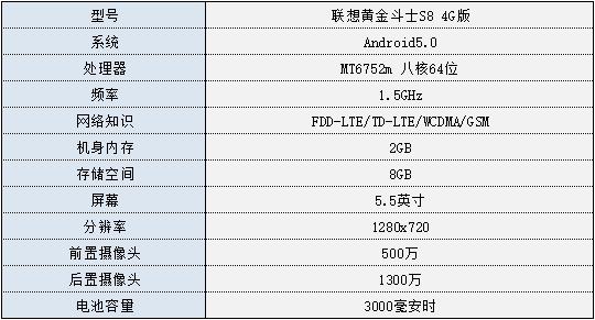 联想黄金斗士S8 4G版评测 