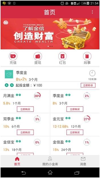 懒人理财有神器 金信网APP金信宝全面评测 