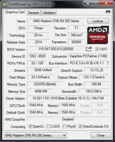 新品出击剑指960 amd r9-380x显卡评测