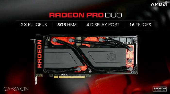 高效能Radeon Pro Duo显卡TDP仅为350W 