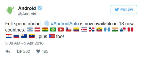 谷歌宣布Android Auto新增18个国别市场 