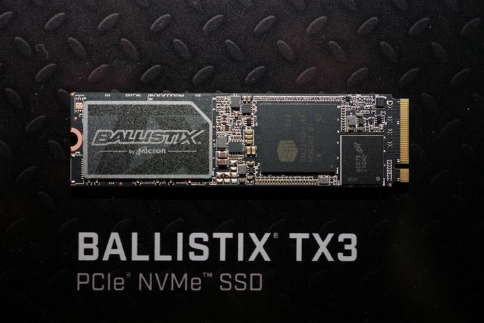 美光展示NVMe SSD Ballistix TX3 