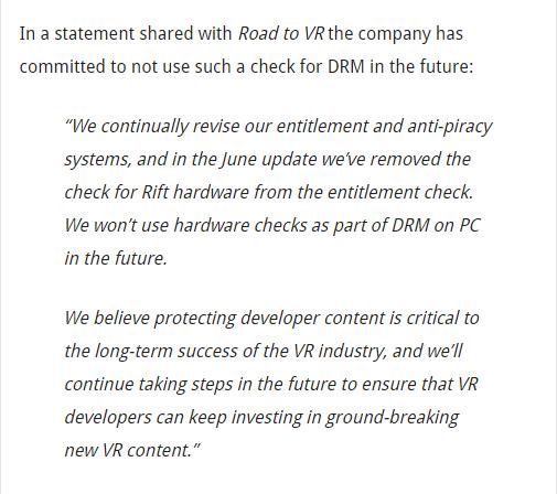 Rift终于移除硬件DRM VR走向互通有无 