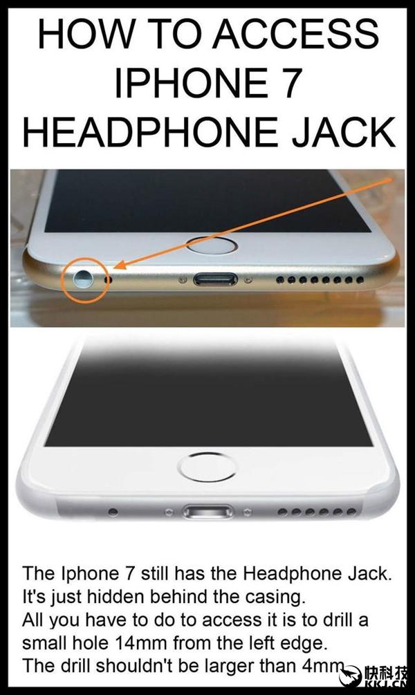 众多果粉凿开iPhone 7原耳机孔：结果泪奔 