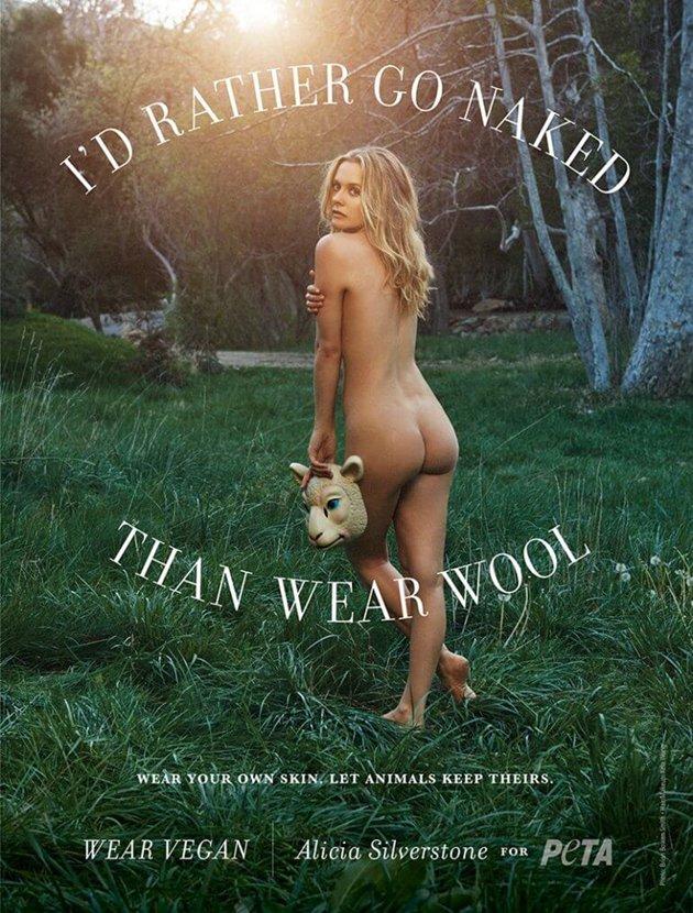 美国女演员拍裸照抗议 竟反对羊毛皮草