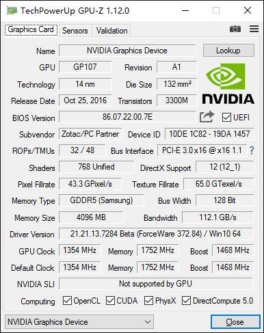 索泰GTX1050Ti X-GAMING OC全面评测 