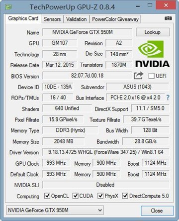 配GTX 950M独显 华硕V505轻薄大屏本评测