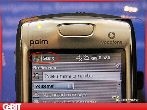 CeBITչ&nbsp;Palm��������WMϵͳTreo750v