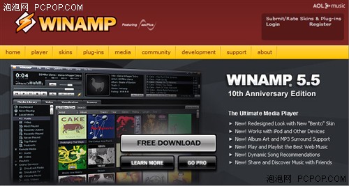 ����Winampʮ���°�&nbsp;�����ֲ��ŷ�չ