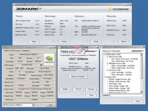 ��˶9600GTʵ���ع�&nbsp;��3DMark06�ɼ�