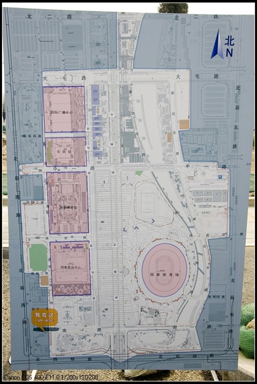 入园前要经过严格的安检,现场秩序井然 奥林匹克体育公园平面图,规模