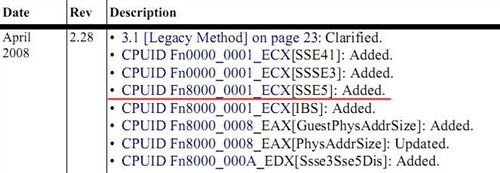 AMD公布SSSE3、SSE4.1、SSE5指令集!