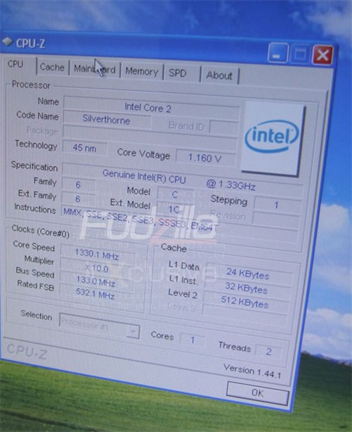 ��СPCר��&nbsp;ATOM����������CPU-Z�ع�