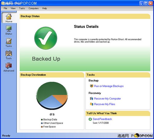 不惧怕系统灾难! Norton Ghost v14.0