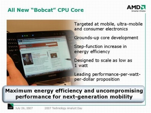 剑指Atom!AMD年底发布低功耗Bobcat