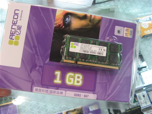 物美价廉1GB亿能DDR2667内存130元