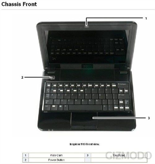 ������Я�ʼǱ�Inspiron&nbsp;910������¶